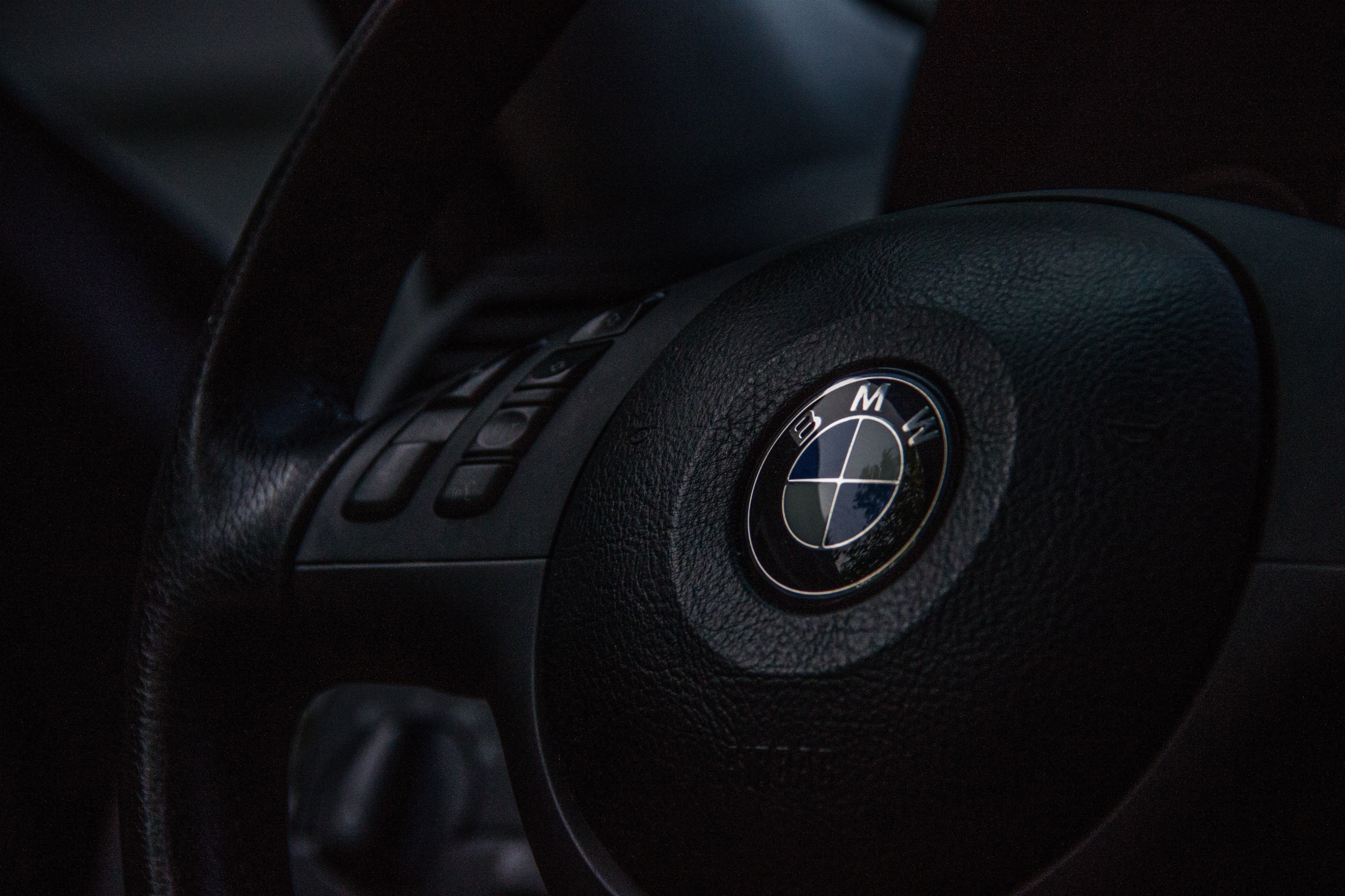 BMW, Car interior, Black Wallpaper
