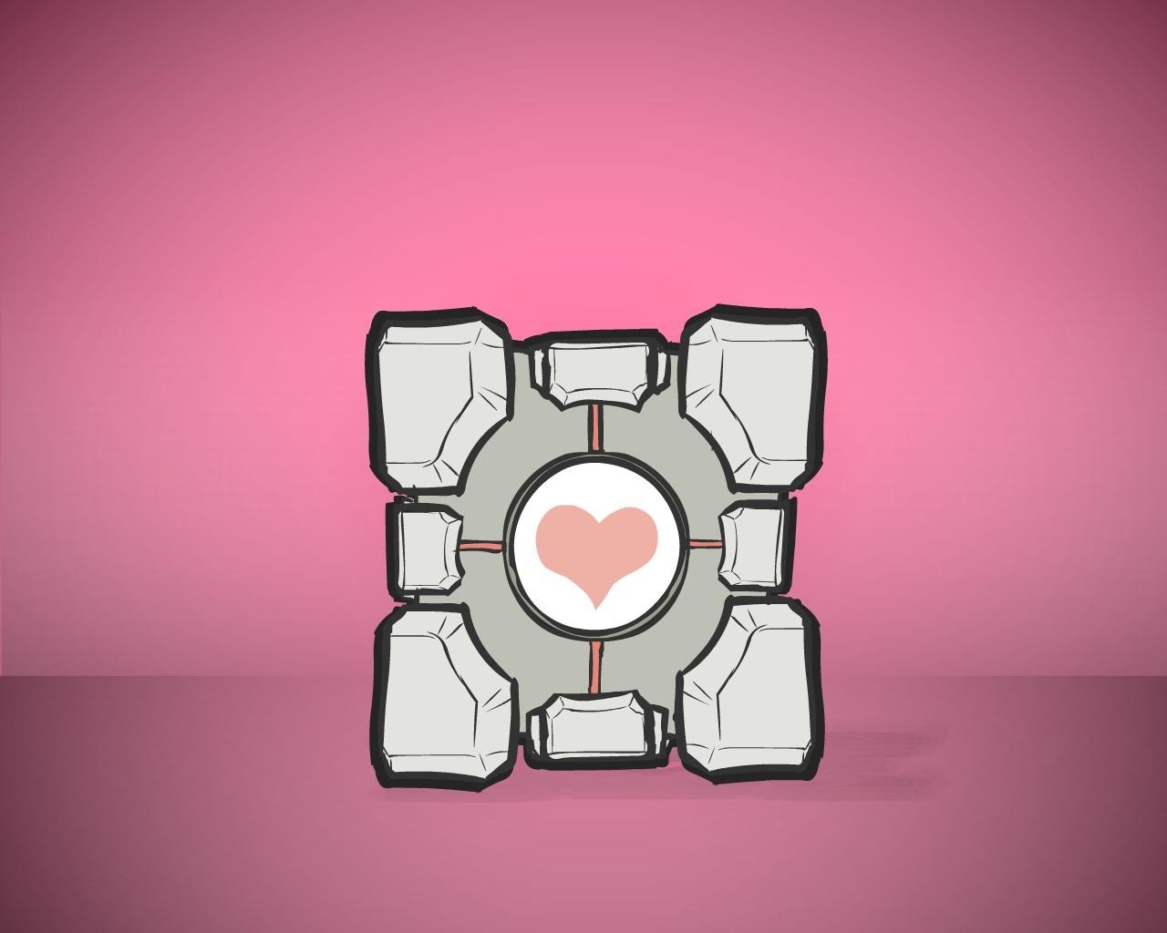 Portal (game), Video games, Companion Cube Wallpaper