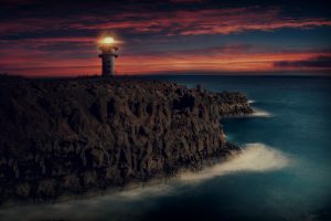 lighthouse, Rock