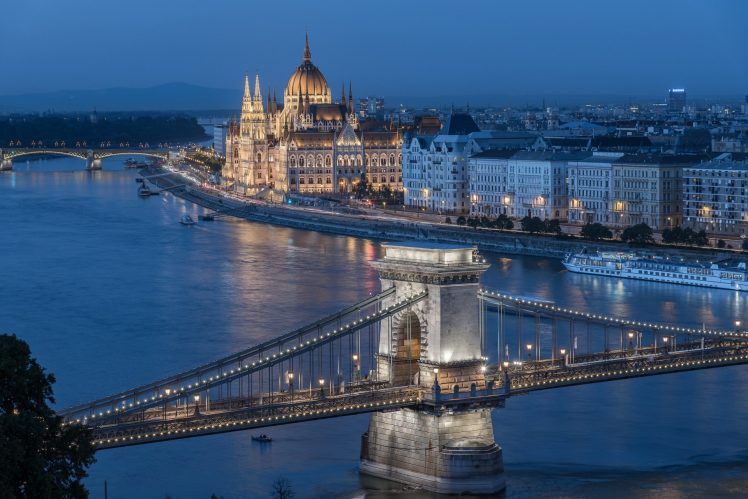 Hungarian Parliament Building, Cityscape, Chain Bridge, Budapest HD Wallpaper Desktop Background
