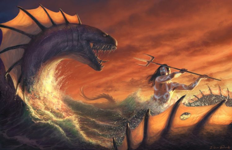 leviathan, Sea monsters HD Wallpaper Desktop Background