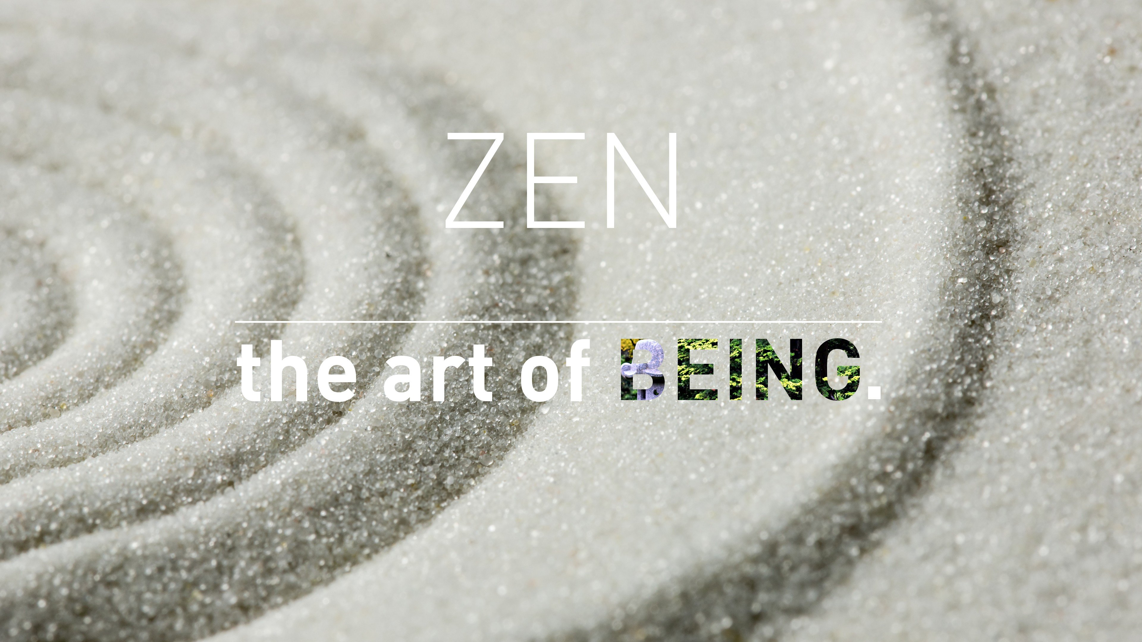 zen, Enlightenment, Meditation, Sand, Typography Wallpaper