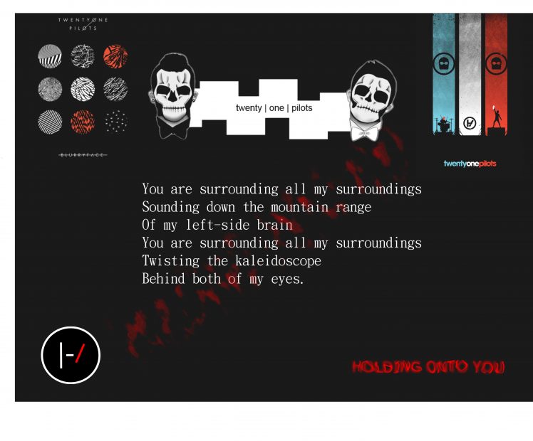Twenty One Pilots, Songs, Rock and roll, Black and red, Lyrics, Logo HD Wallpaper Desktop Background