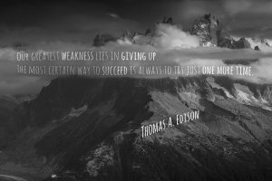 wisdom, Thomas Alva Edison, Quote, Mountains