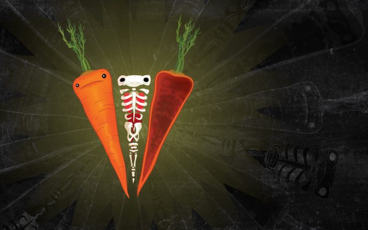 carrot, Skeleton HD Wallpaper Desktop Background