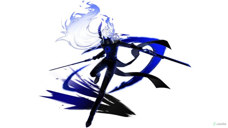 original characters, Blue, Sword HD Wallpaper Desktop Background