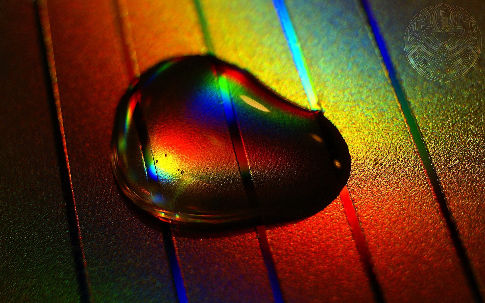 water drops, Colorful Wallpaper
