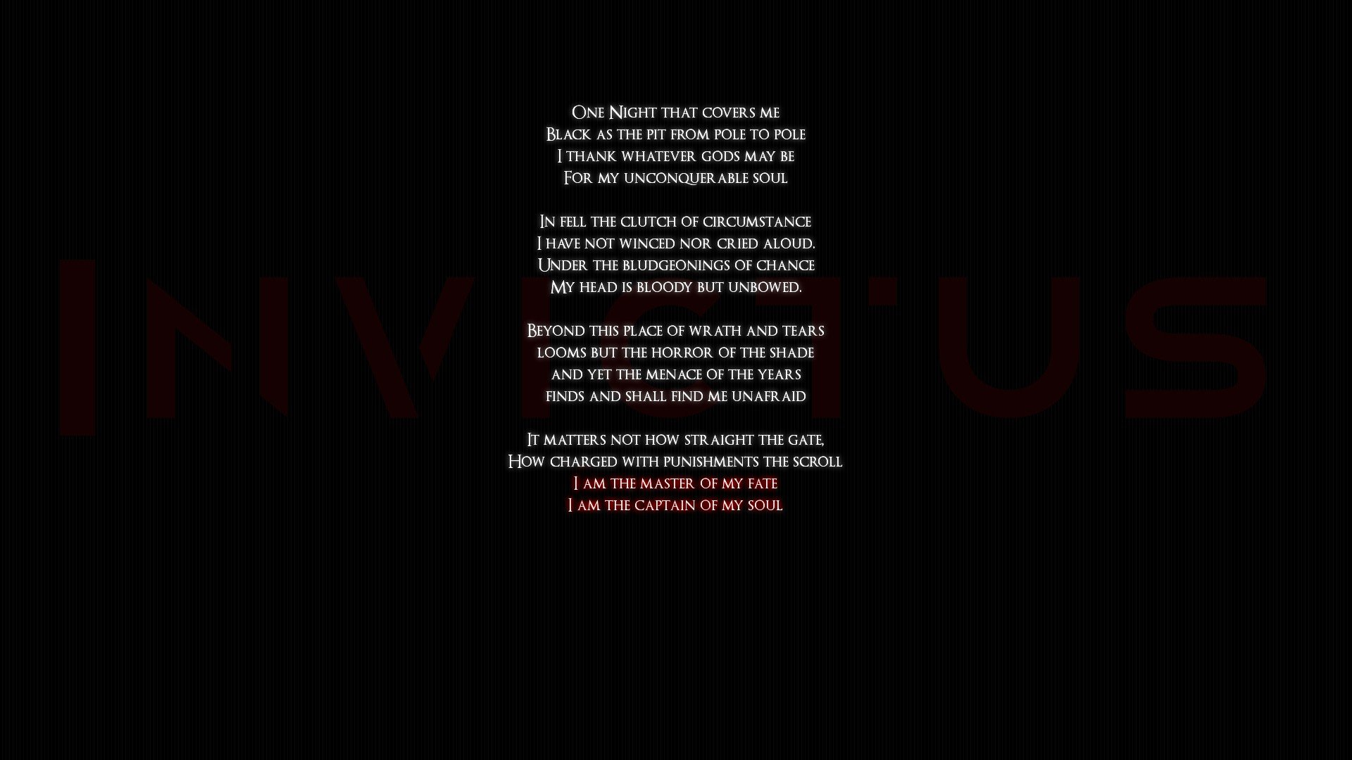 quote, Invictus Wallpapers HD / Desktop and Mobile Backgrounds