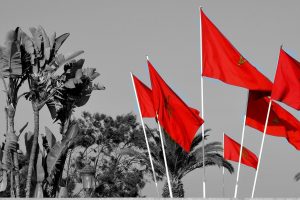 Morocco, Flag, Red, Selective coloring