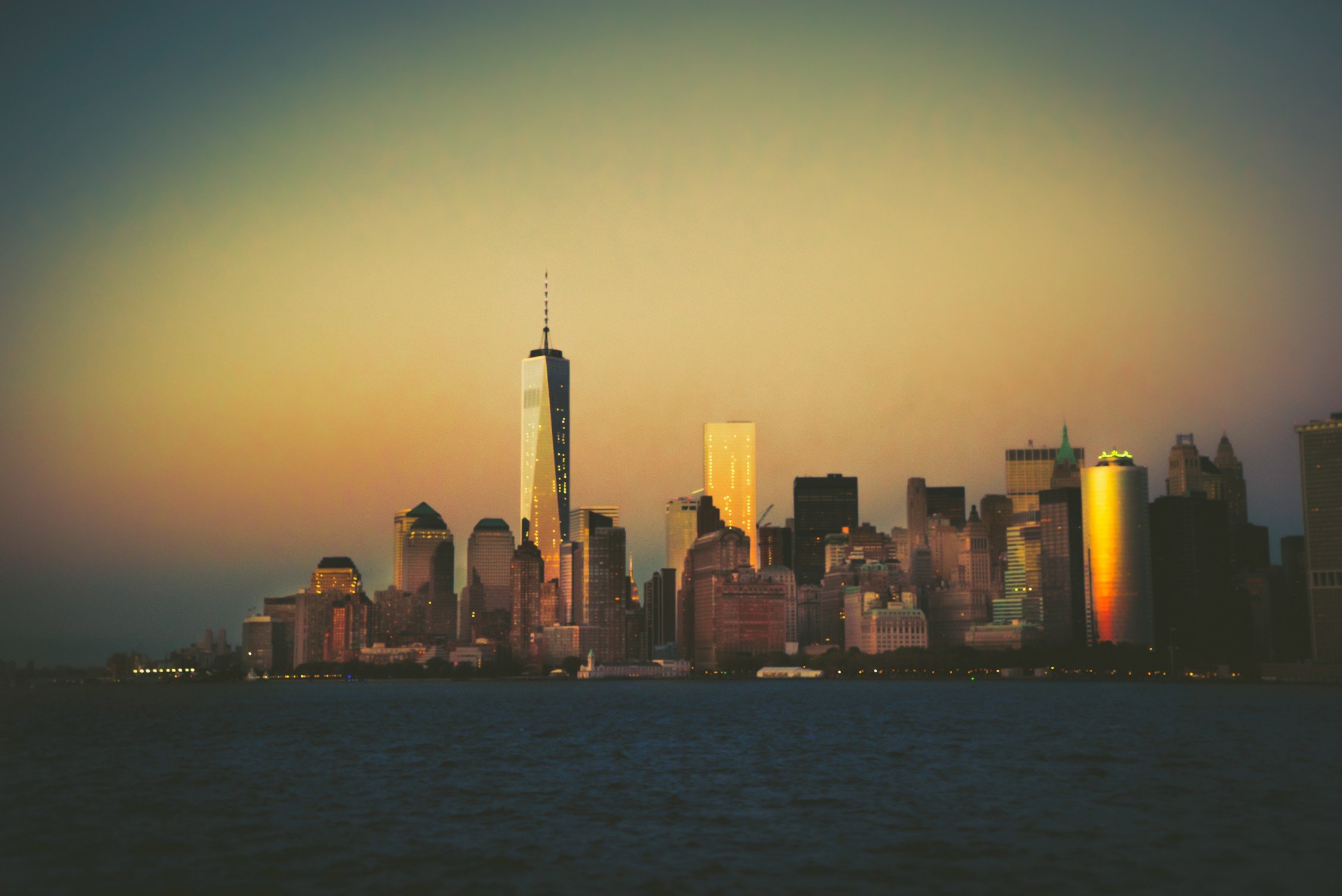 cityscape, Skyline, Urban, Skycrapers, New York City, Manhattan Wallpaper