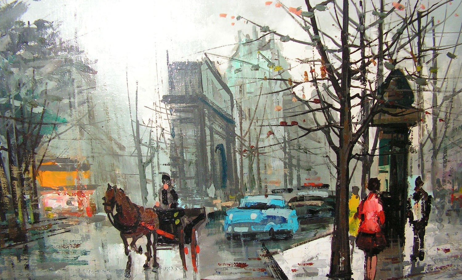 painting, France, Street Wallpaper