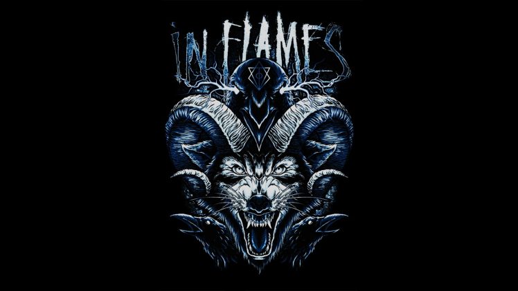 In Flames, Wolf, Raven, Jesterhead, Jester, Metal music HD Wallpaper Desktop Background