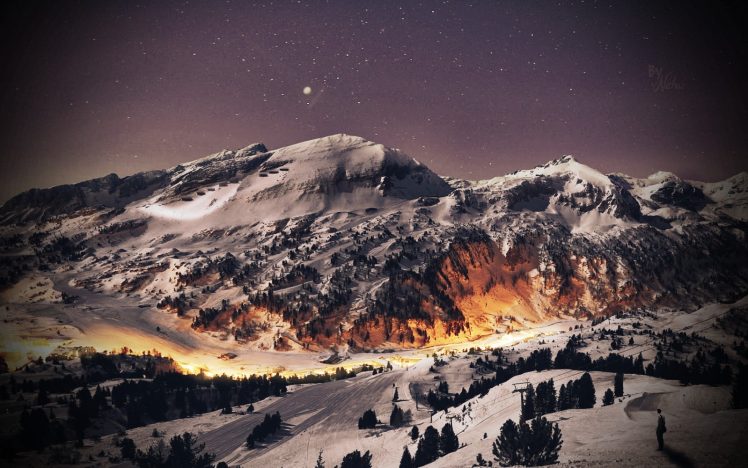 mountains, Snow HD Wallpaper Desktop Background