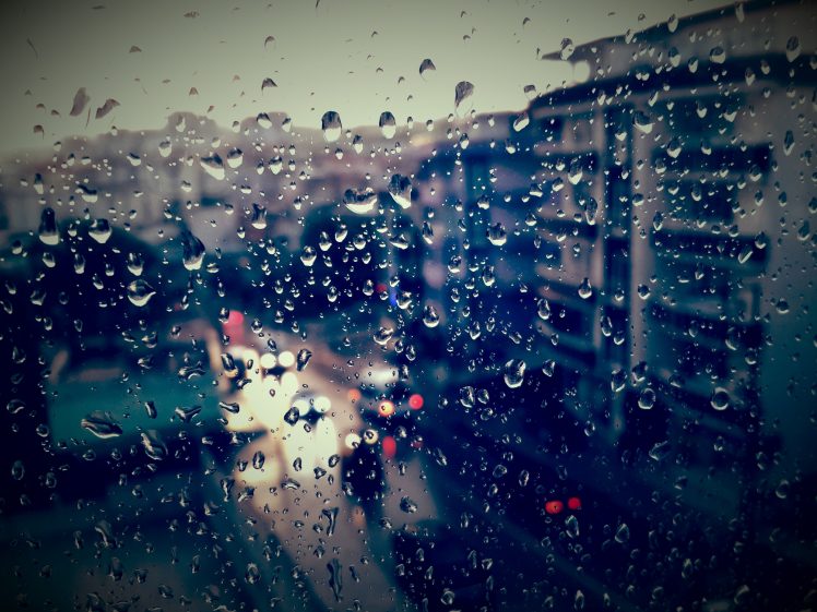 rain, Window, Water drops HD Wallpaper Desktop Background