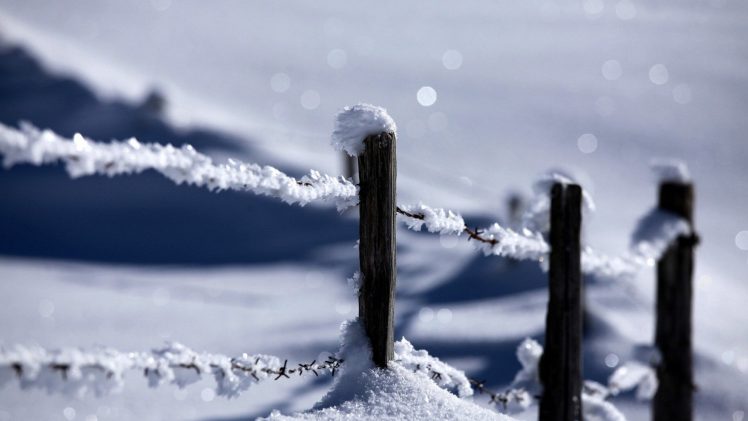 snow, Fence HD Wallpaper Desktop Background