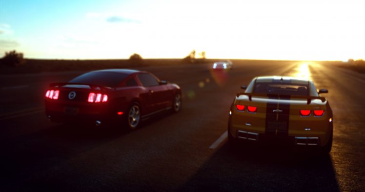 The Crew, The Crew Wild Run, Road, Chevrolet Camaro, Ford Mustang HD Wallpaper Desktop Background