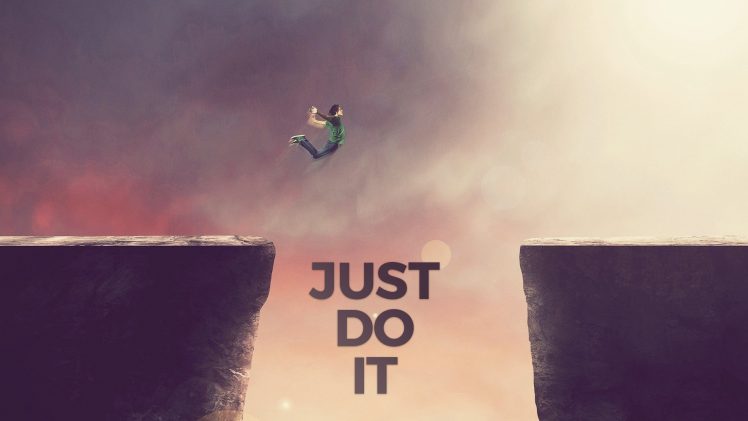 motivational, Nike, Jumping HD Wallpaper Desktop Background