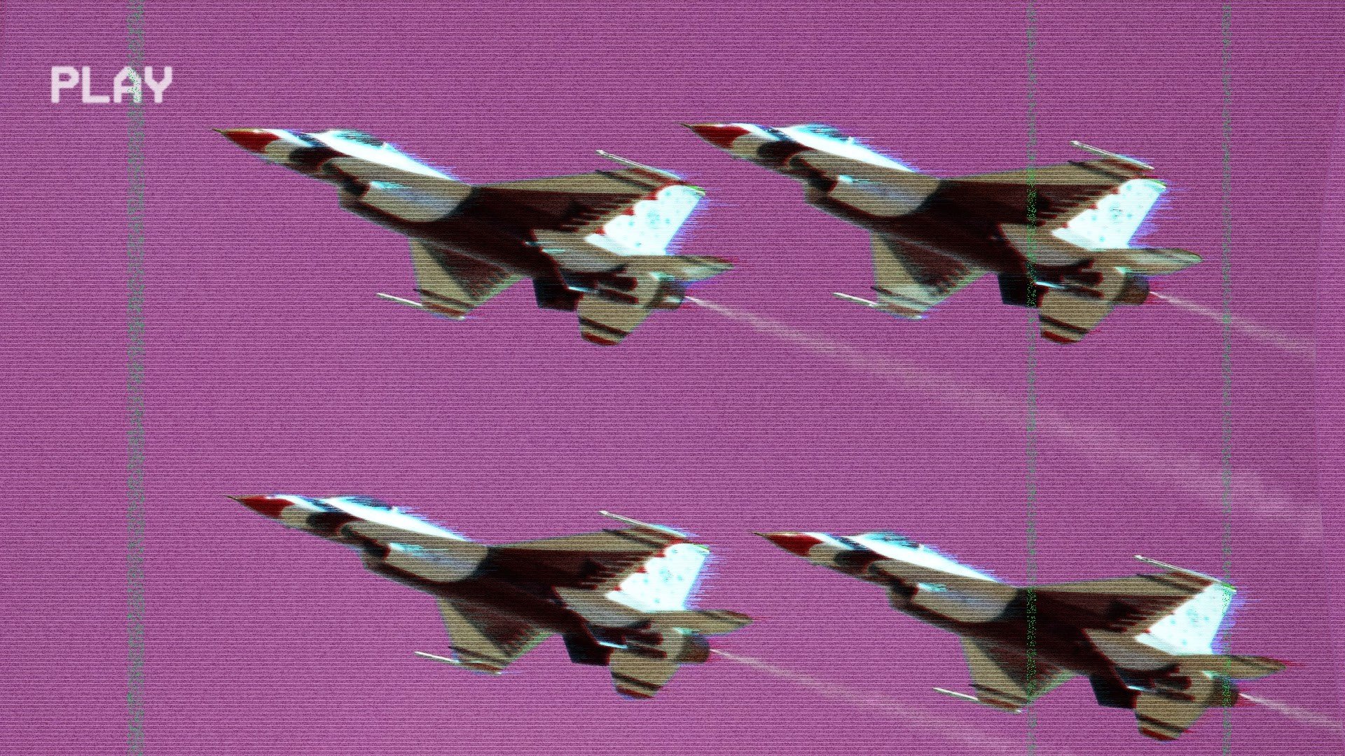 aircraft, Vaporwave, Glitch art, Multirole fighter, General Dynamics F 16 Fighting Falcon, VHS Wallpaper