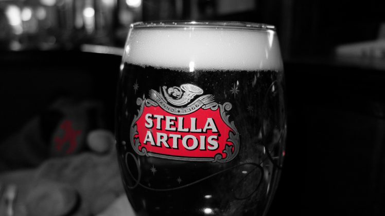 beer, Stella Artois, Selective coloring HD Wallpaper Desktop Background