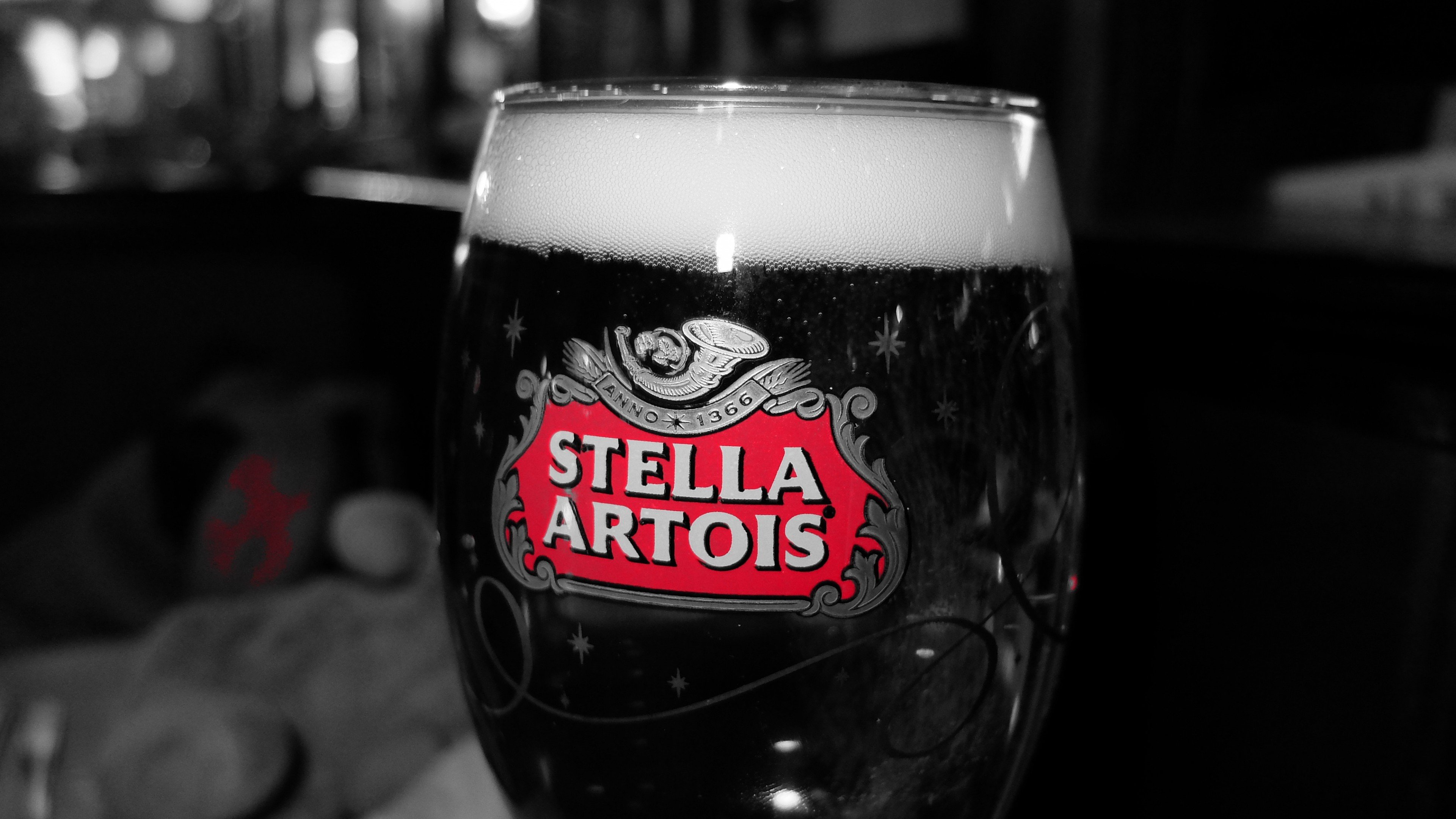 beer, Stella Artois, Selective coloring Wallpaper