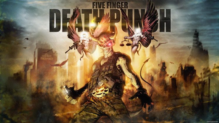 metal band, Five Finger Death Punch, Logo, Skeleton HD Wallpaper Desktop Background
