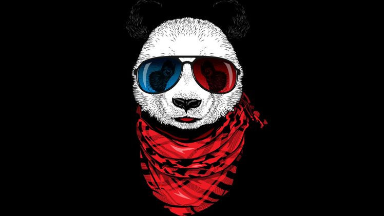 panda, Glasses HD Wallpaper Desktop Background
