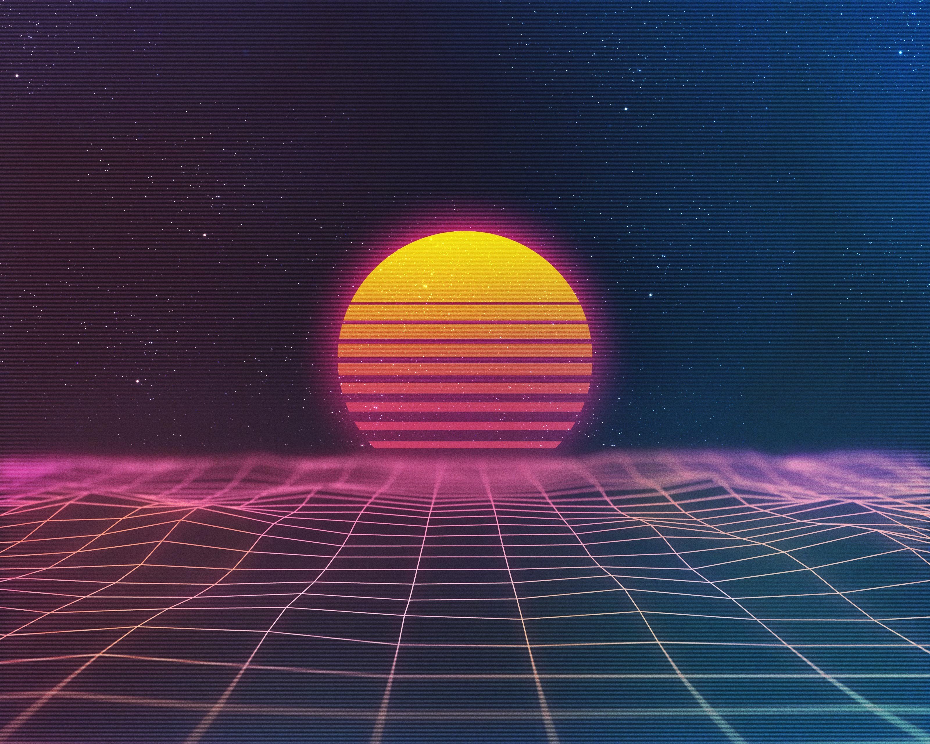 synthwave, New Retro Wave Wallpaper