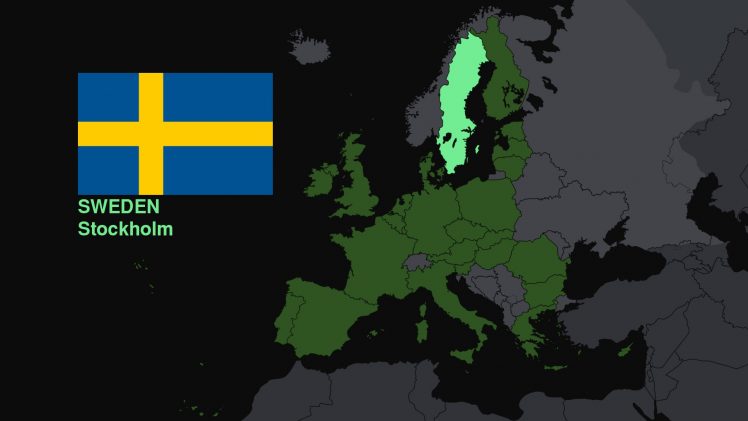 flag, Sweden, Europe, Map HD Wallpaper Desktop Background