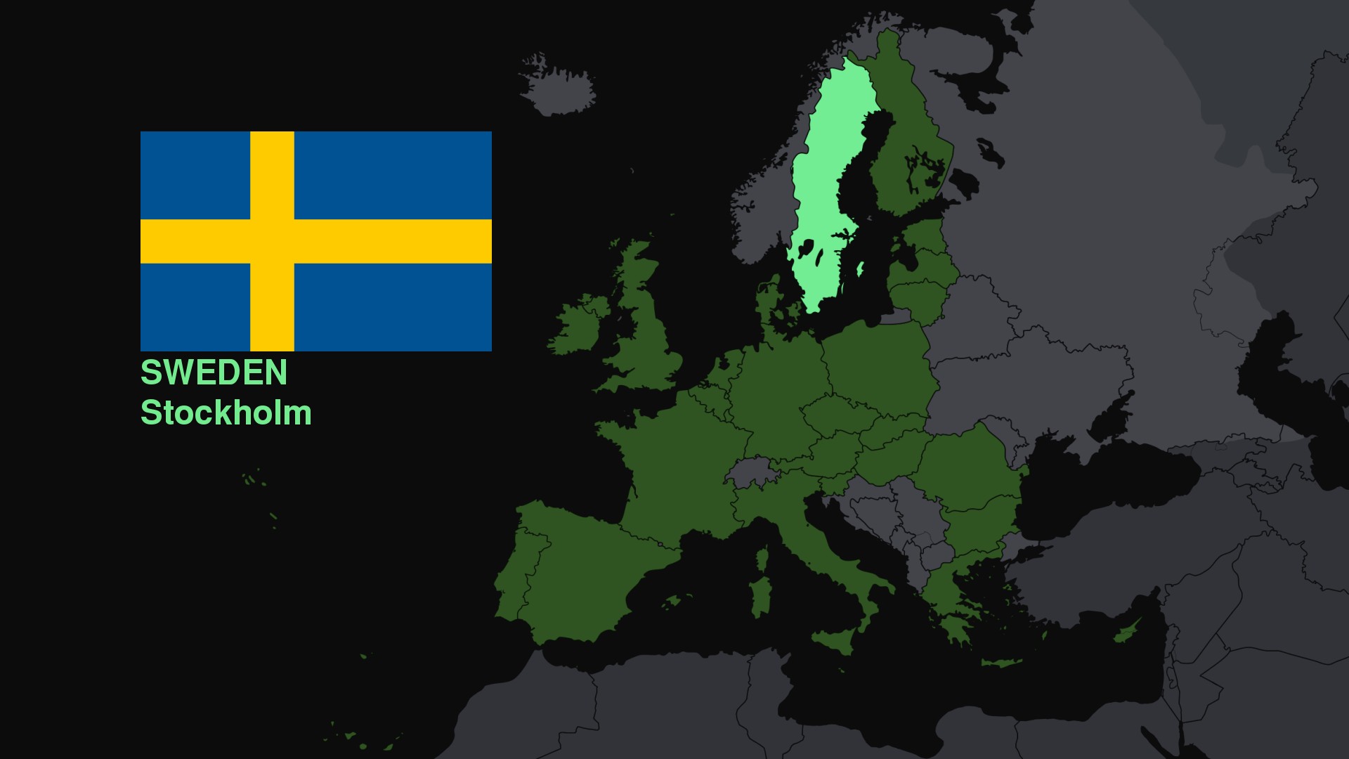 flag, Sweden, Europe, Map Wallpaper