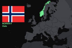 flag, Norway, Europe, Map