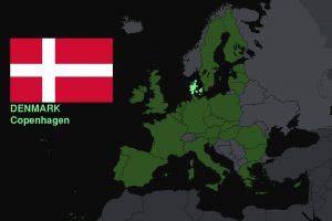flag, Denmark, Map, Europe