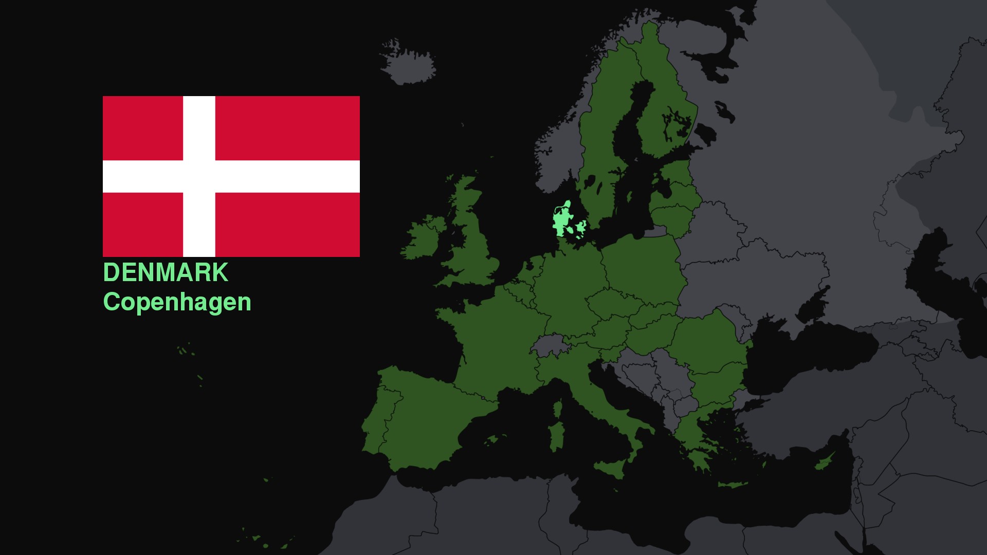flag, Denmark, Map, Europe Wallpaper