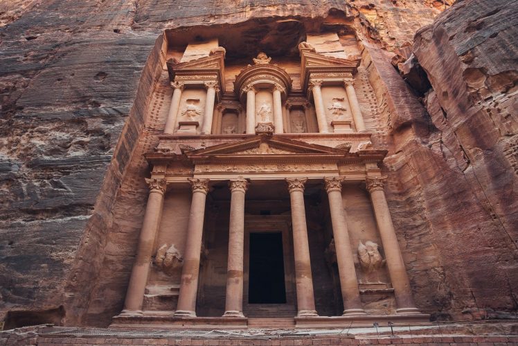 Petra, Al Khazneh, Rocks, Sculpture, Archeology, The Hashemite Kingdom of Jordan, Arava Valley HD Wallpaper Desktop Background