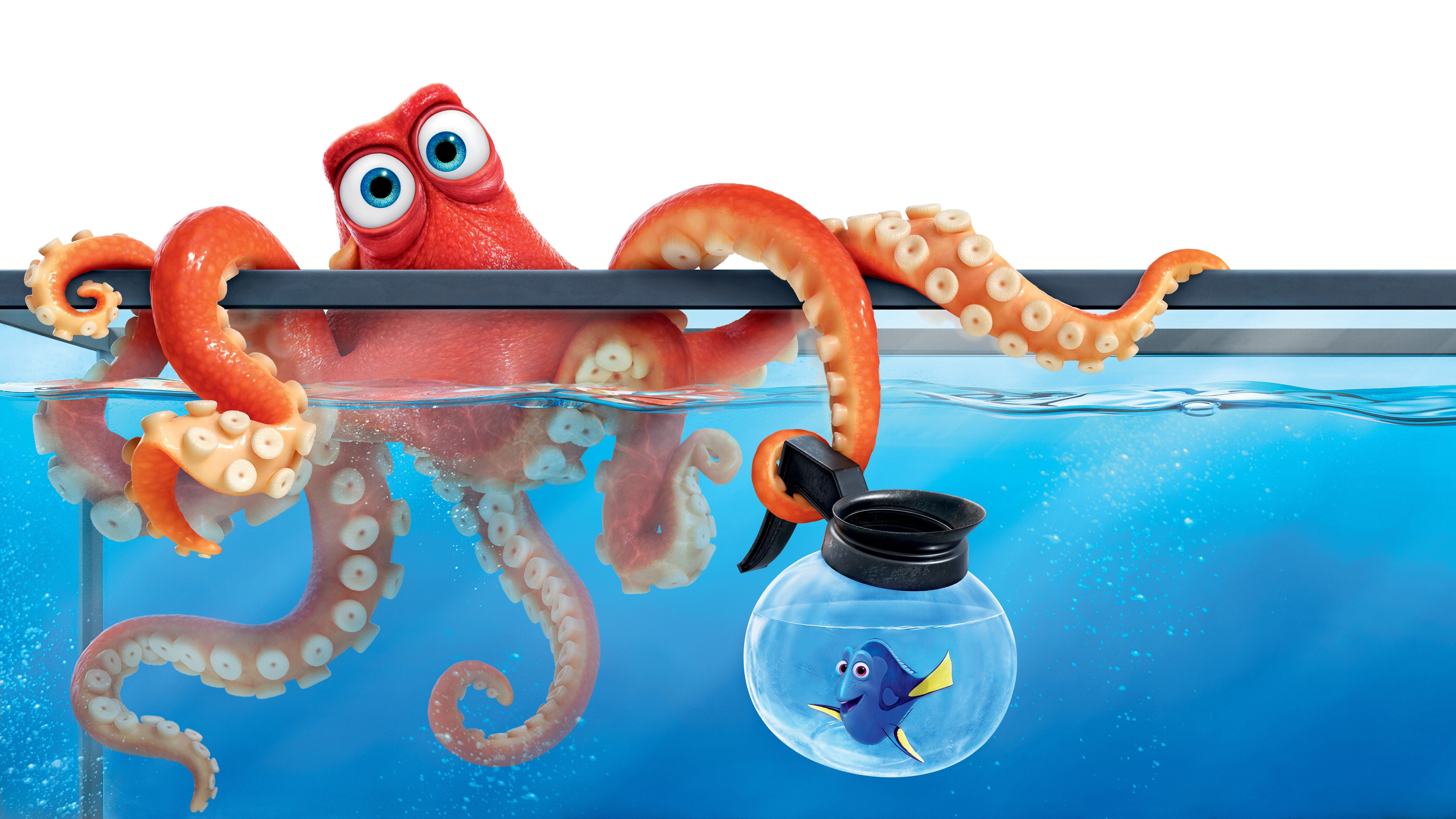 8k, Fish, Water, Octopus Wallpaper