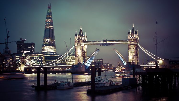 city, Lights, London Bridge, London HD Wallpaper Desktop Background