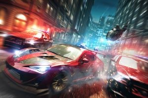 Need for Speed: No Limits, Video games, Night, City, Toyota 86, Tuning, Police cars, Motion blur, Dodge Charger, Helicopters, Need for Speed