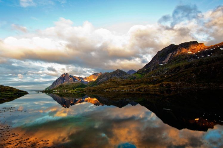 Norway, Mountains, Lofoten HD Wallpaper Desktop Background