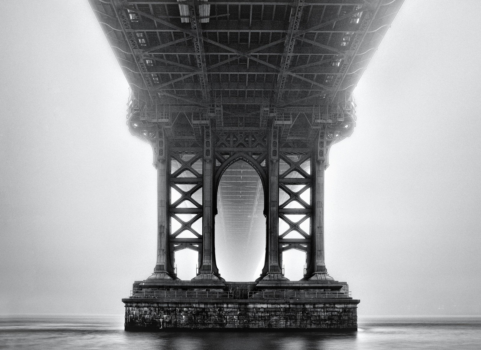 bridge, Mist Wallpaper
