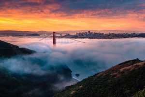 bridge, Mist, Golden Gate Bridge, San Francisco, USA