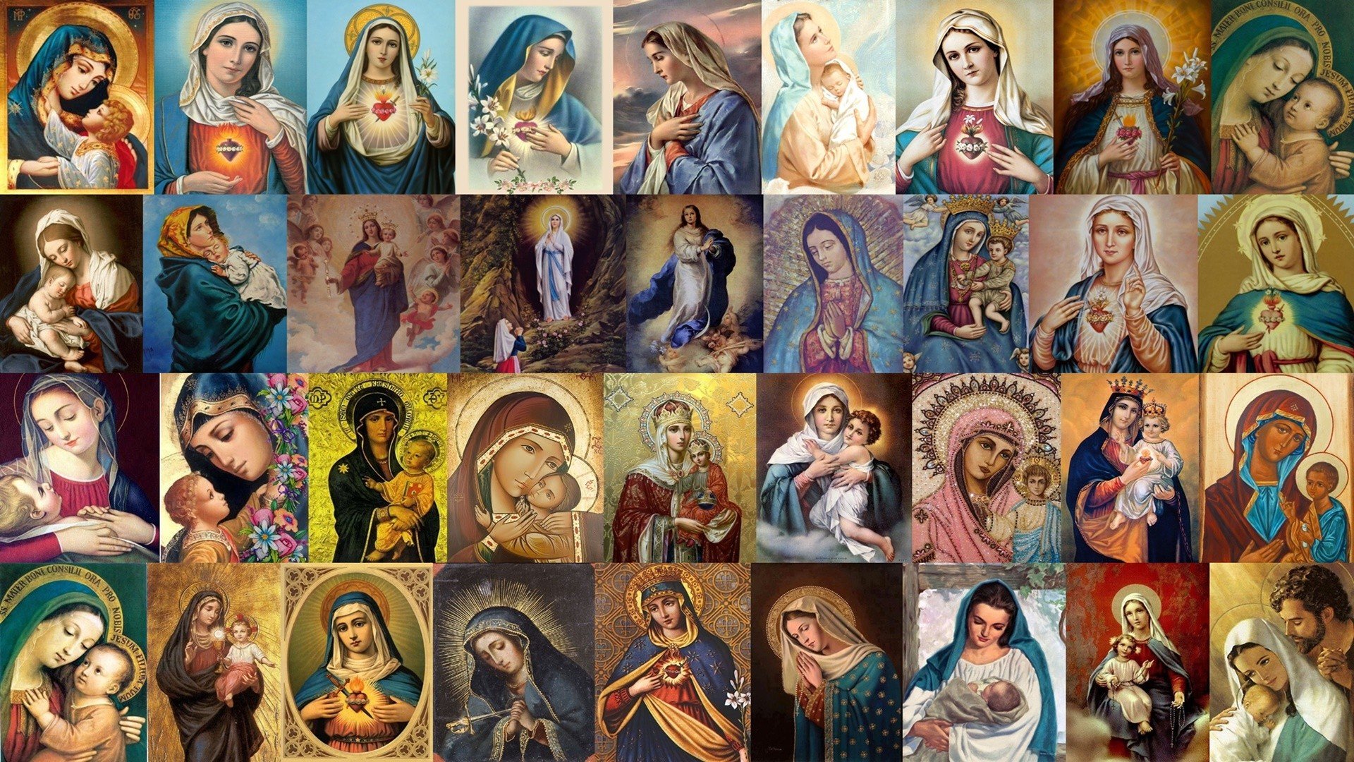 Virgin Mary, Christianity, Jesus Christ, Religion Wallpaper