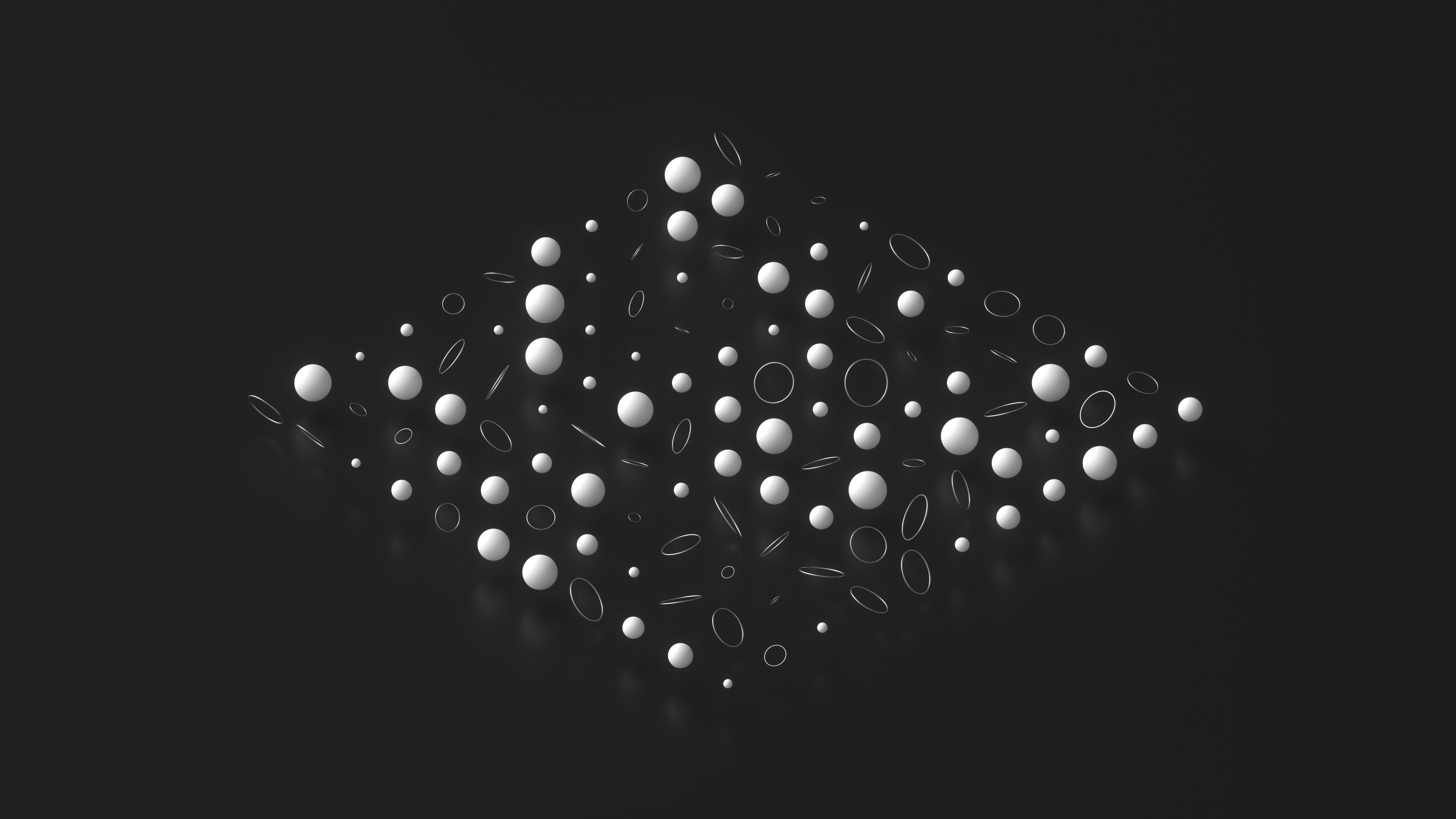 shapes, Minimalism, Sphere, Lines, Reflection, Gray, Planet Wallpaper