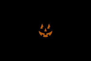 pumpkin, Halloween, Black background