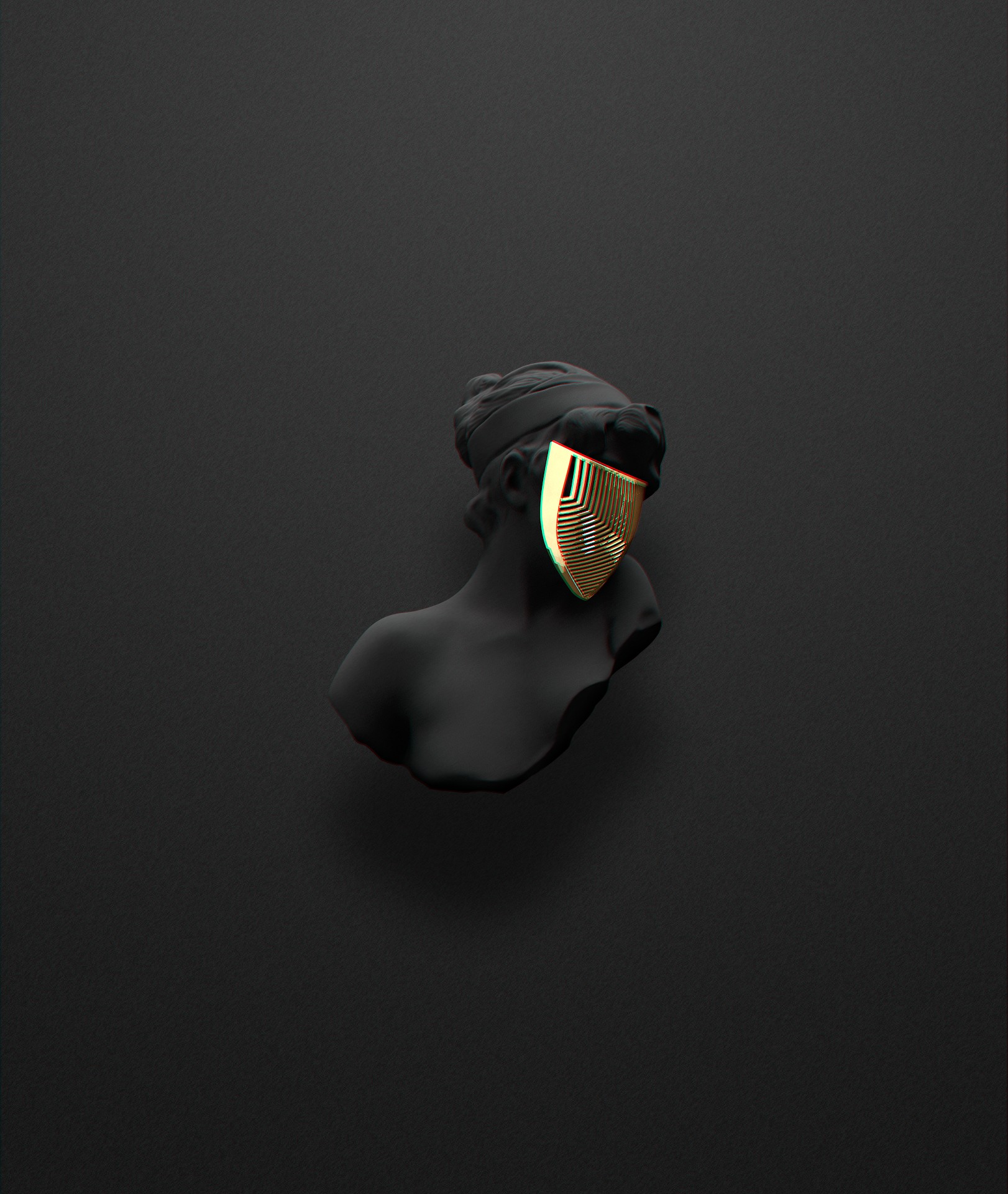  black  Sculpture Mask  Minimalism Gold Wallpapers  HD  