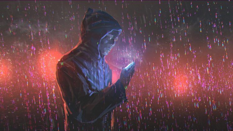 Adrian Retana, Rain, Phone, Sunglasses, Hoods HD Wallpaper Desktop Background