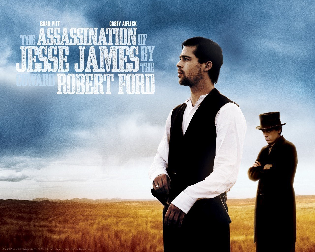 Brad Pitt, Casey Affleck, The Assassination of Jesse James by the Coward Robert Ford Wallpaper