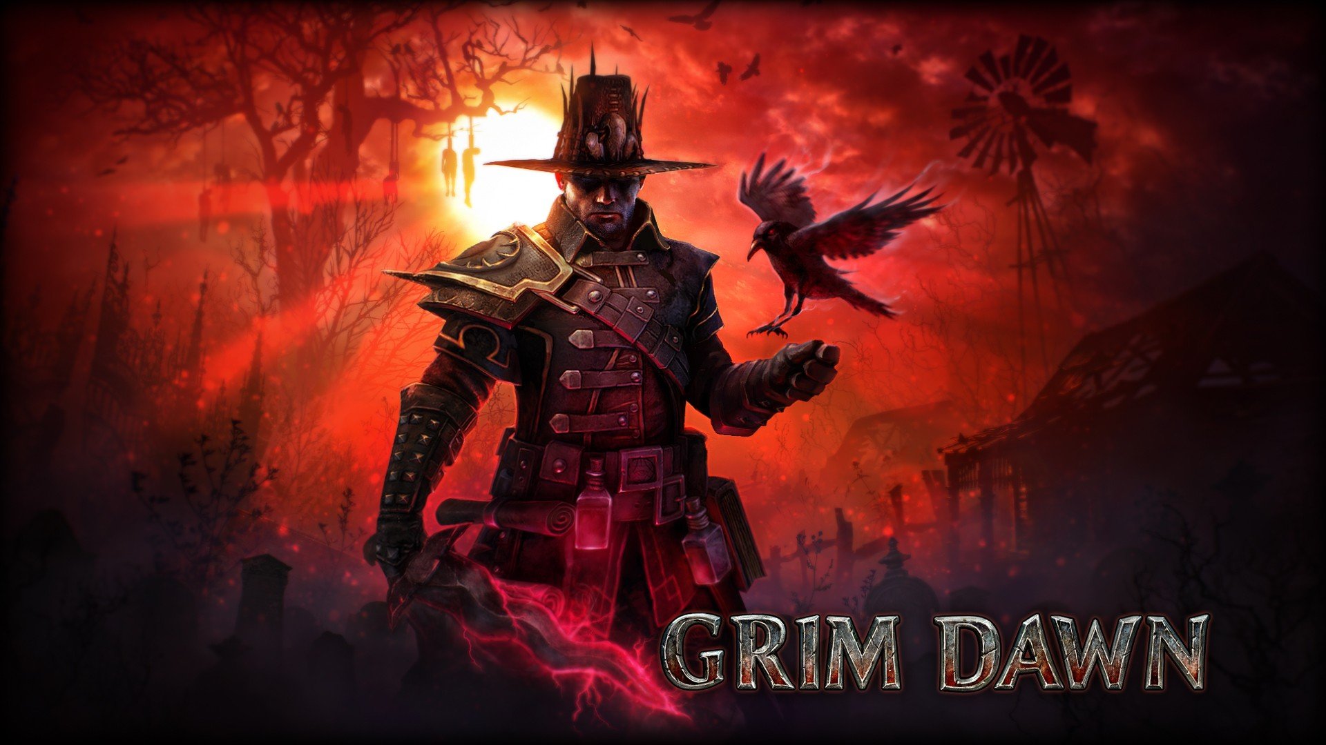 Grim Dawn, Crow, Graveyards Wallpaper
