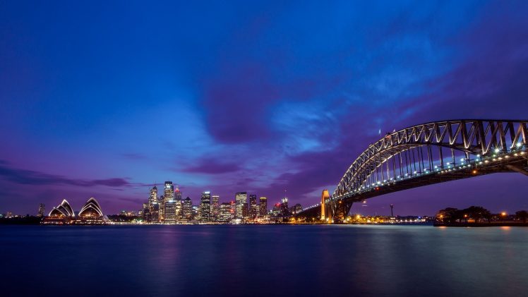 cityscape, Bridge, Skyscraper, Sydney, Sydney Opera House HD Wallpaper Desktop Background