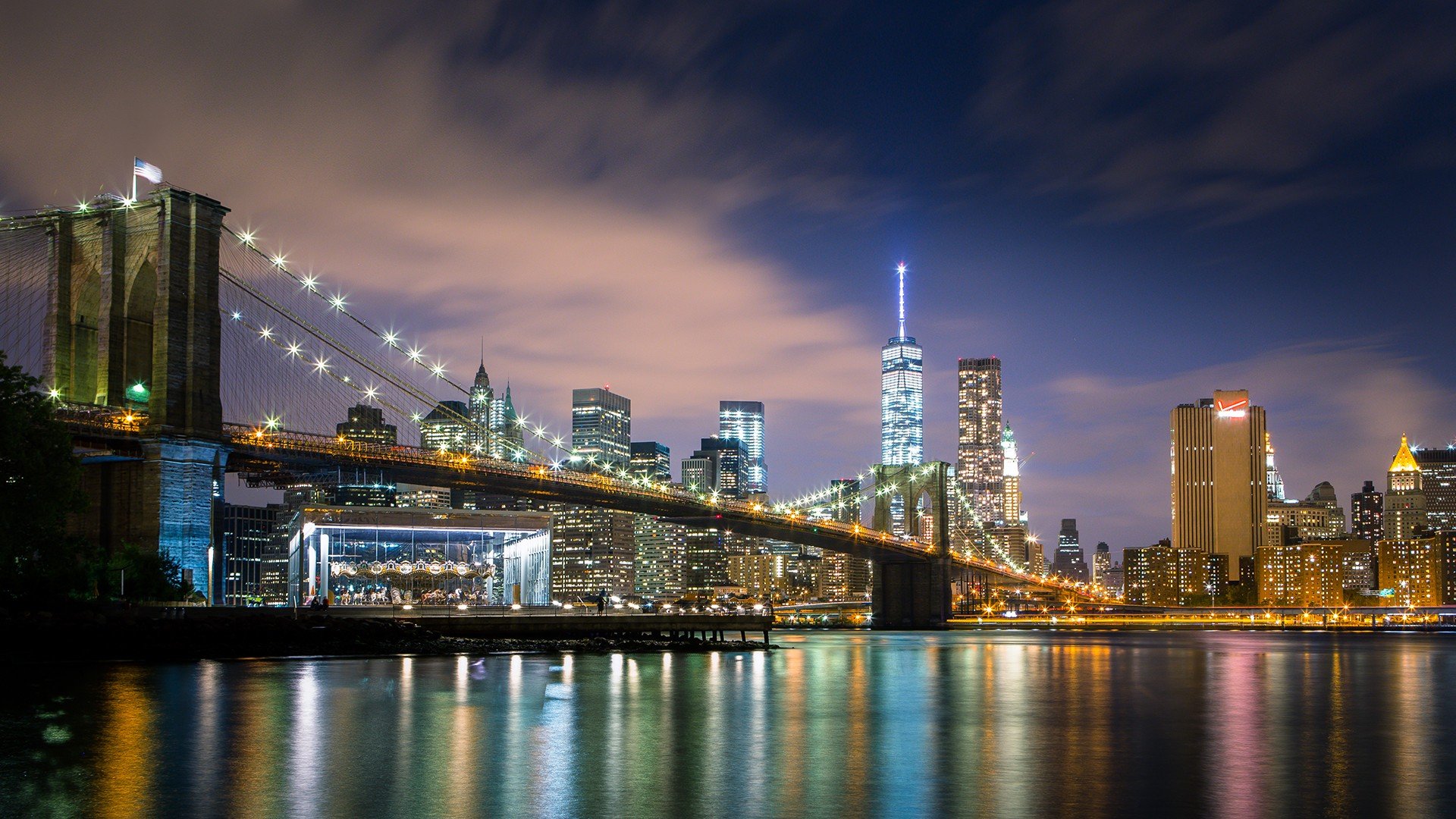 cityscape, Bridge, Skyscraper, New York City, Brooklyn Bridge Wallpaper