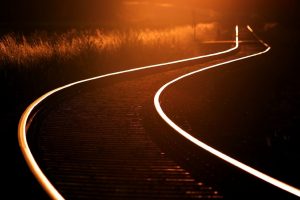 railway, Sunlight, Wavy lines