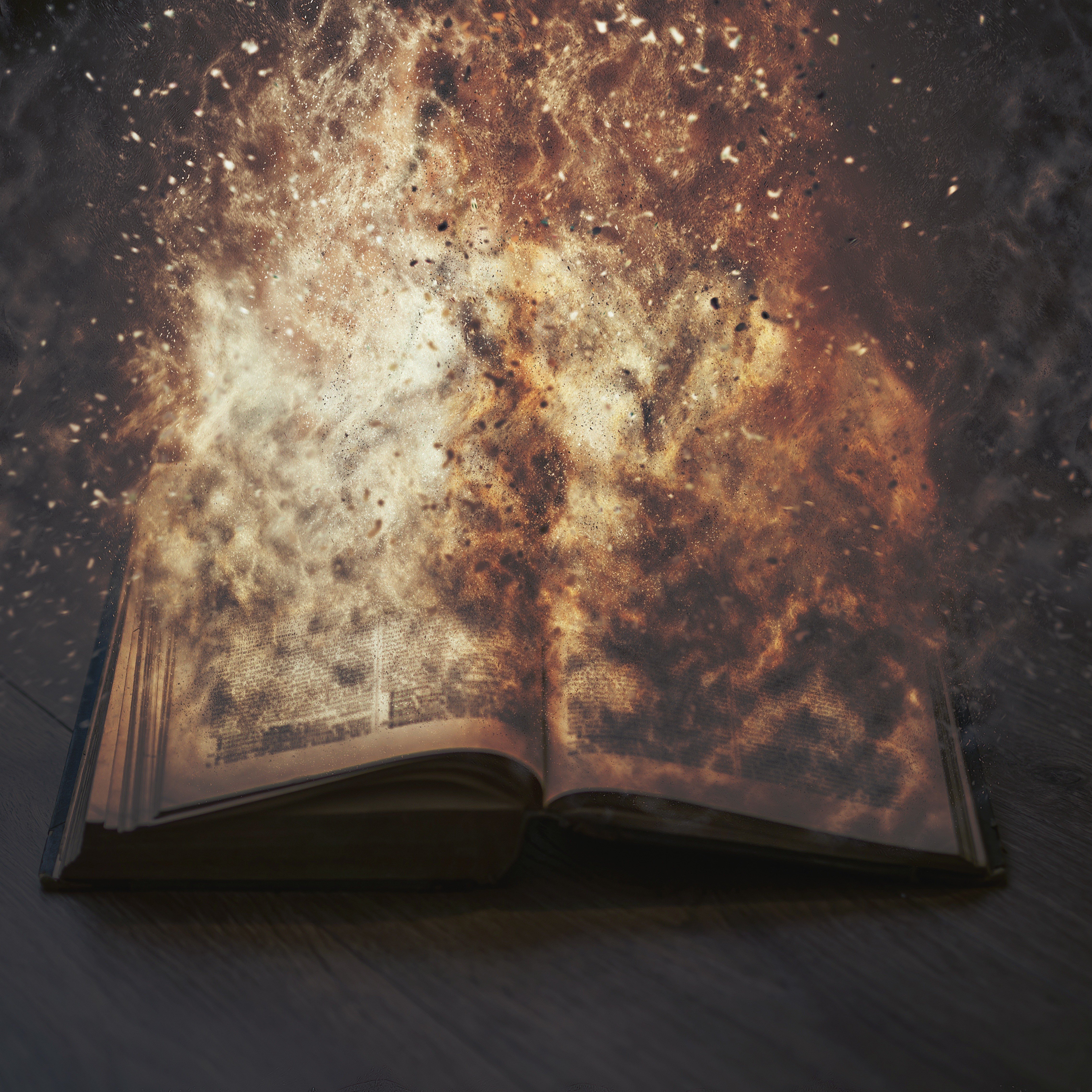 fire, Books, Photo manipulation Wallpaper